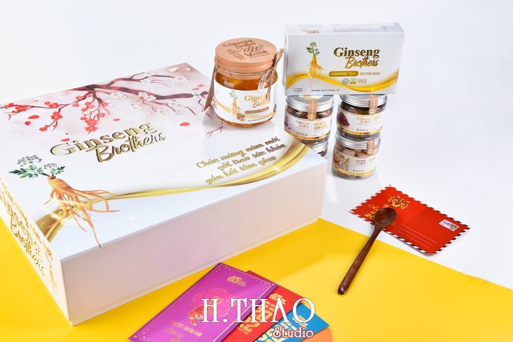 Anh san pham 84 min - Chụp ảnh sản phẩm giỏ quà tết Nhân sâm Combo - HThao Studio