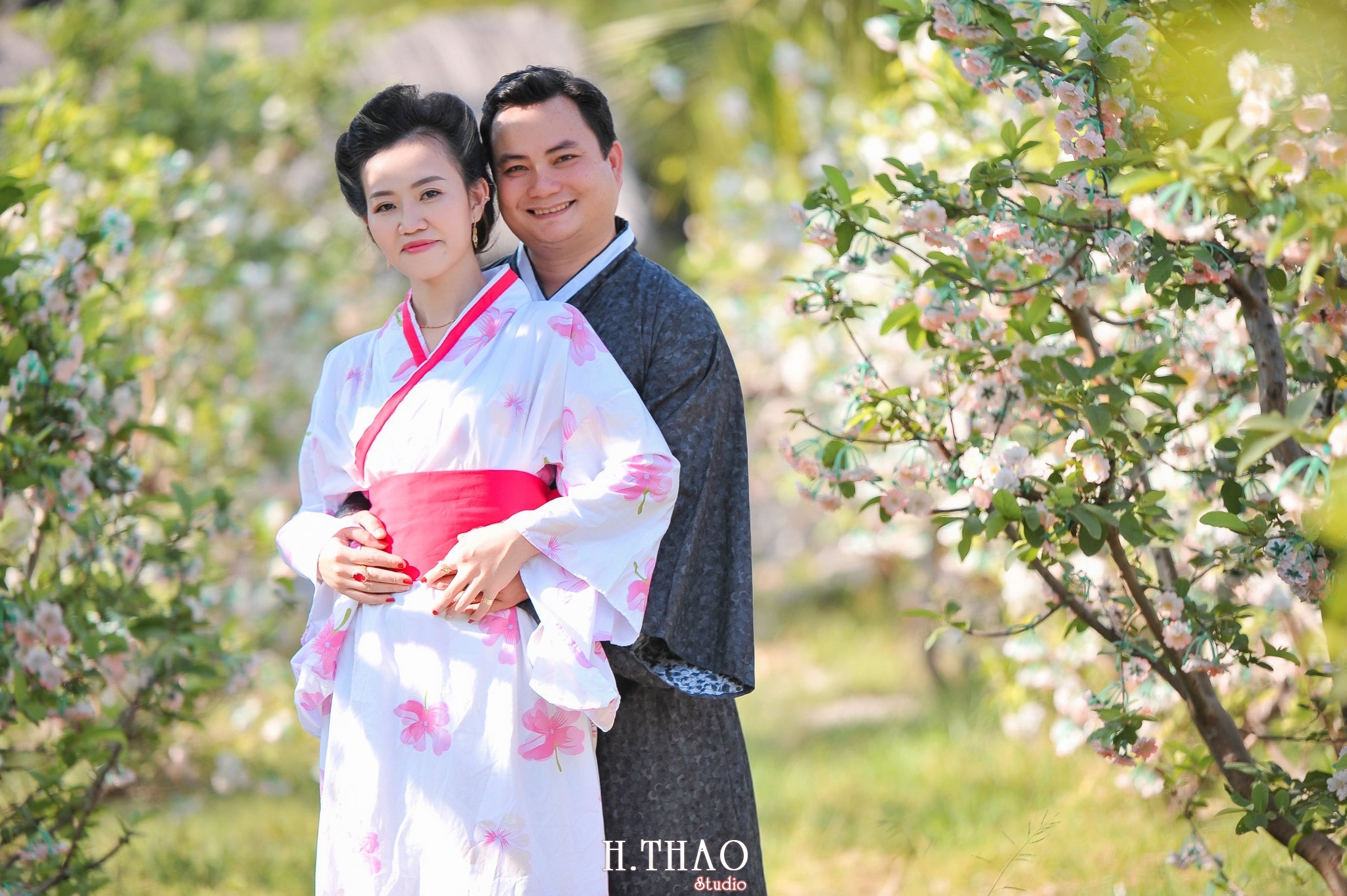 chụp ảnh couple với kimono