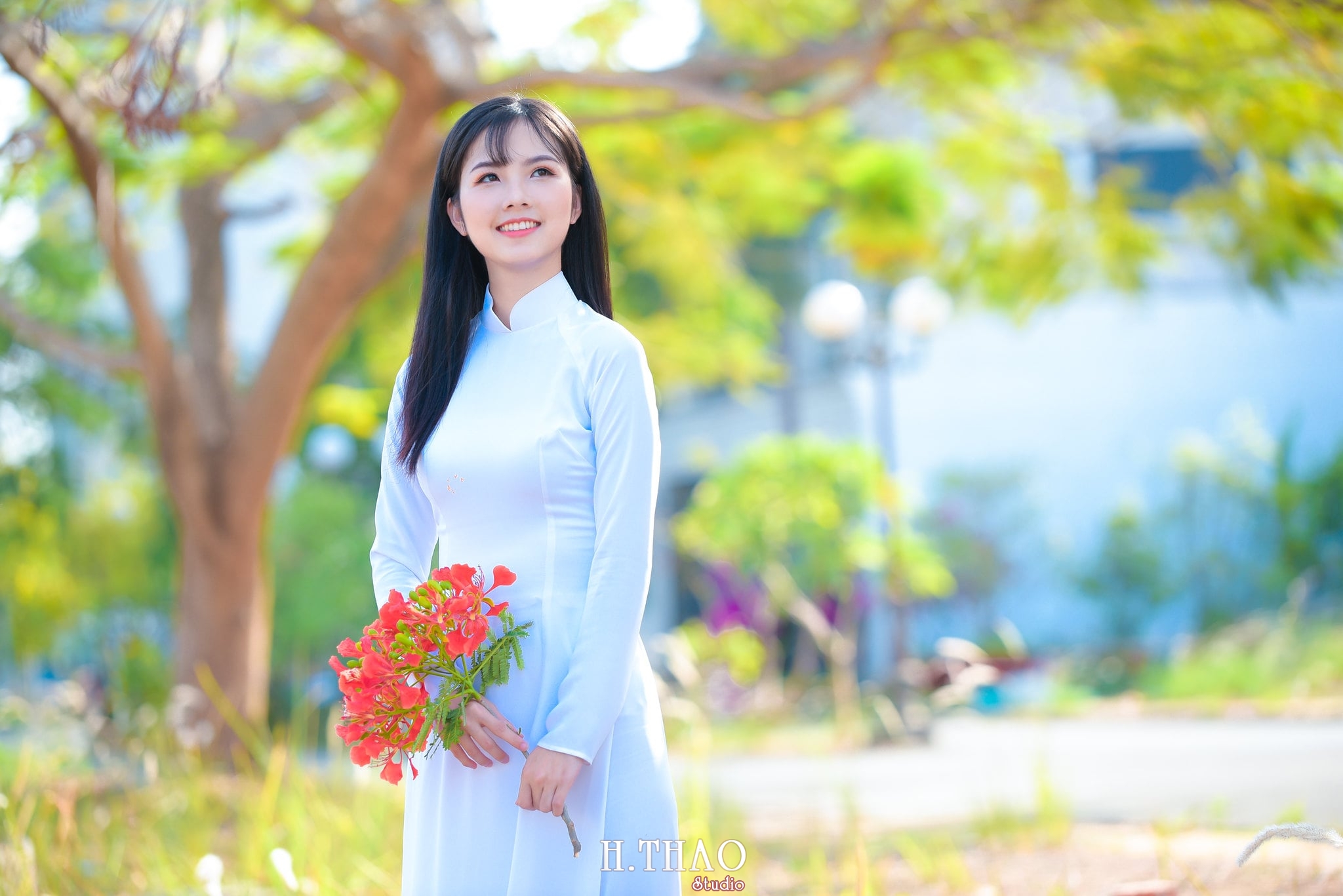 Bộ hình nữ sinh chụp với hoa phượng ở Sài Gòn tuyệt đẹp – HThao Studio ao dai quan 2 17 - Bộ hình nữ sinh chụp với hoa phượng ở Sài Gòn tuyệt đẹp – HThao Studio