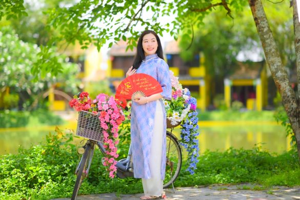 Anh ao dai bao tang quan 9 12 min 585x389 - Bảo tàng Áo dài – Nét đẹp truyền thống giữa lòng Sài Gòn
