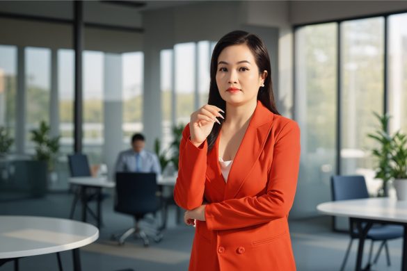 Anh giam doc 12 min 585x390 - Concept ảnh doanh nhân nữ mới, đẹp 2025 tại HThao Studio