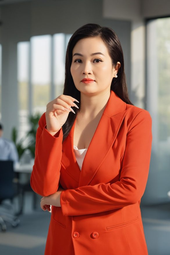 Anh giam doc 13 min 585x878 - Concept ảnh doanh nhân nữ mới, đẹp 2025 tại HThao Studio